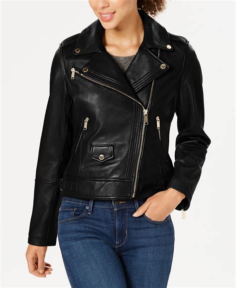 michael kors asymmetrical leather jacket|Michael Michael Kors Asymmetrical Leather Moto Jacket .